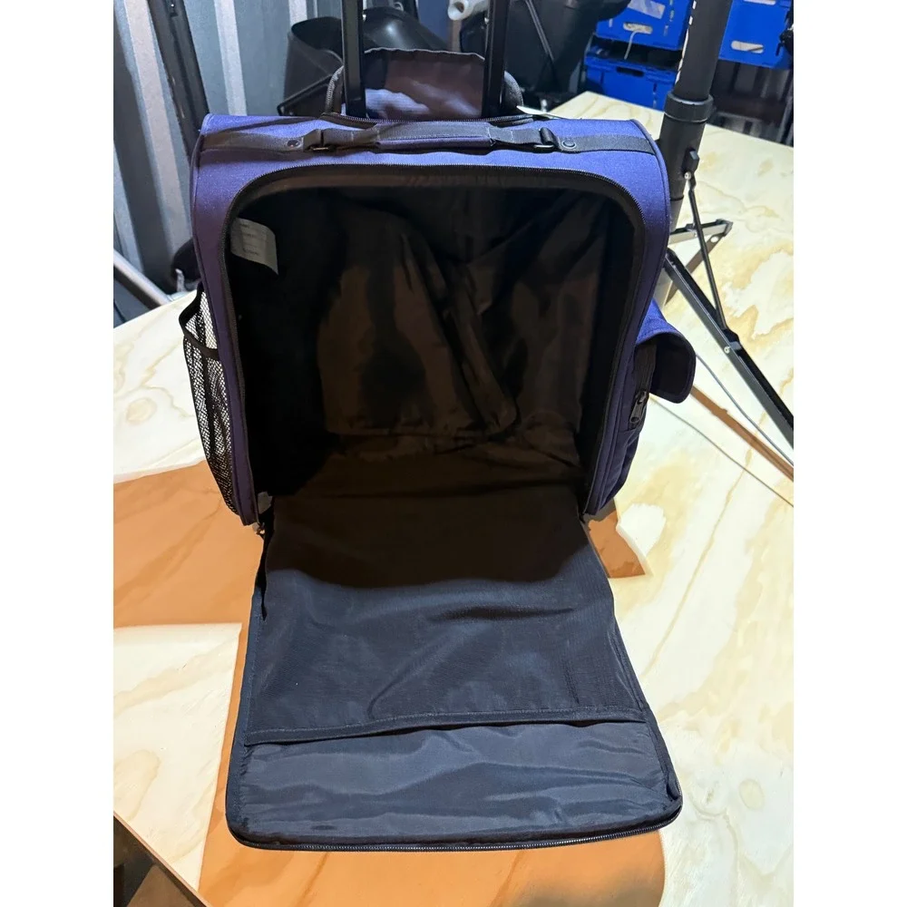 LLBean Rolling Travel Carry On Luggage Bag Blue‎ Wheeled Duffel Bag
